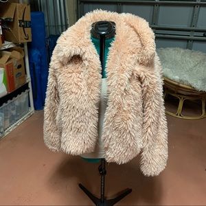 Brand New with Tags Wild Fable Pink Faux Fur Coat Teddy